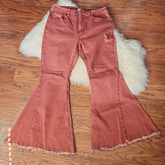 Shyanne Denim - Shyanne Rust Flared Bell Bottom Jeans
